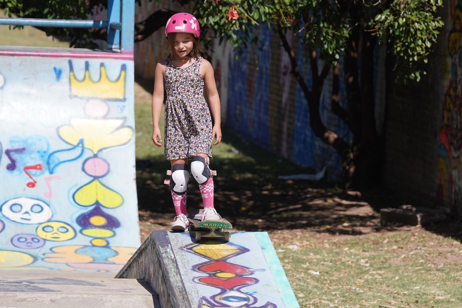 Bernardita Negri, una de las skaters más pequeñas que tiene nuestra ciudad.