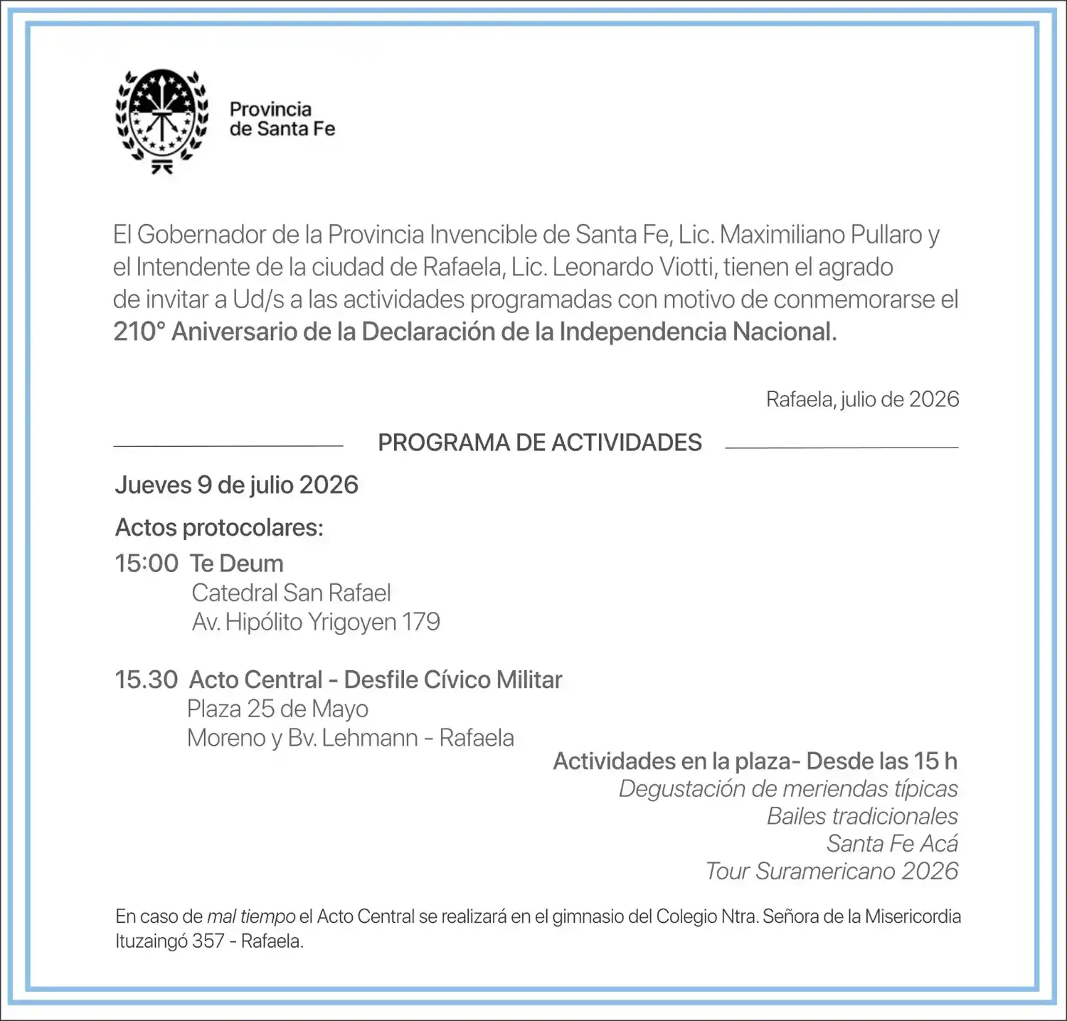 acto 9 de julio