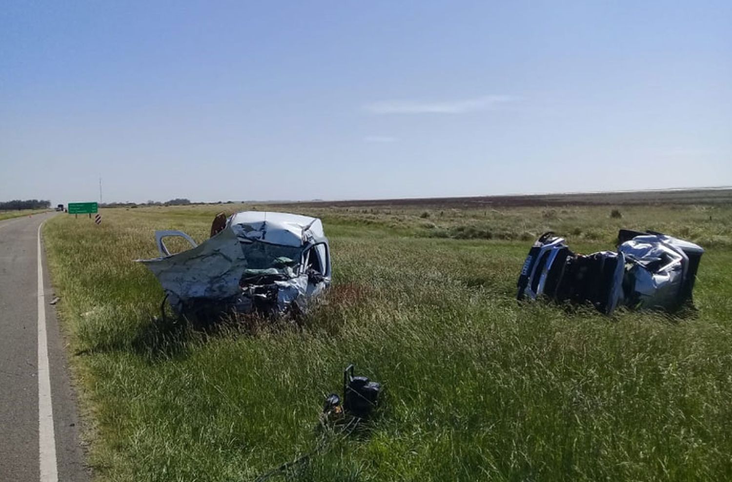 Dos muertos en un choque frontal sobre la Ruta 11