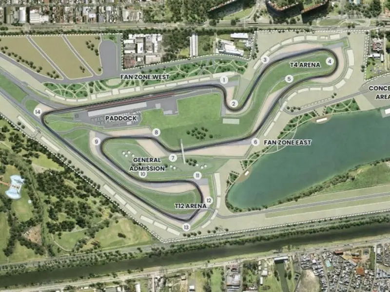 El diseño del nuevo circuito porteño que recibirá a MotoGP en 2027.Foto:MOTORSPORT