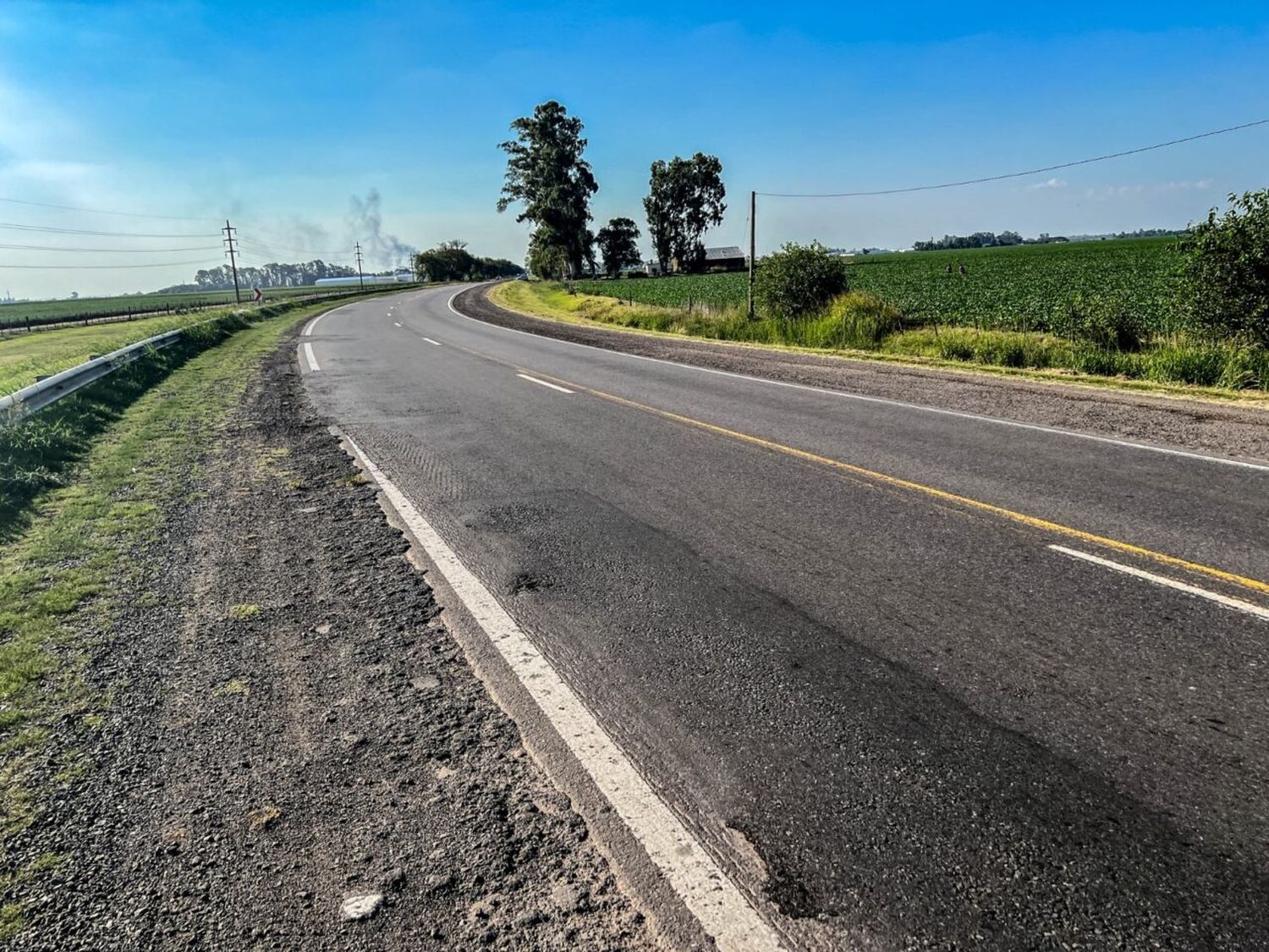 Enrico volvió a solicitar la reparación de ruta 8 a la altura de la “Curva de Pastorino”