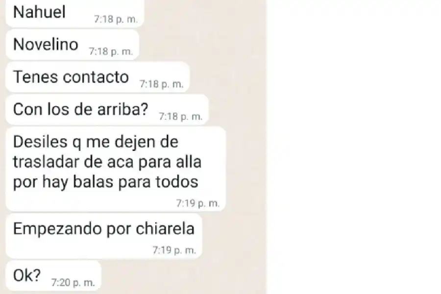 “Hay balas para todos”: Desde la cárcel amenazó de muerte a funcionarios públicos.