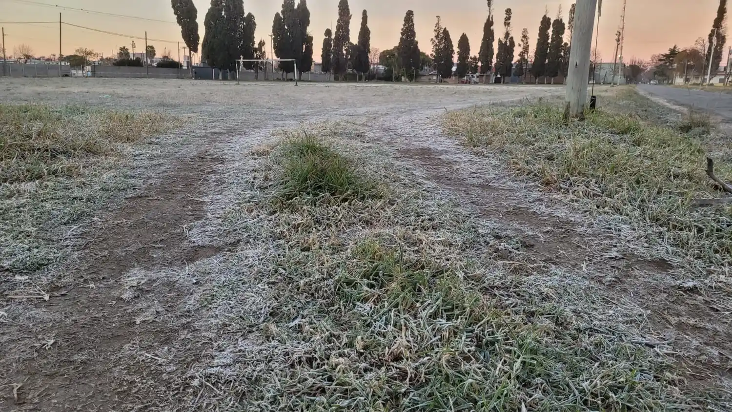 Hubo helada en San Pedro este viernes.