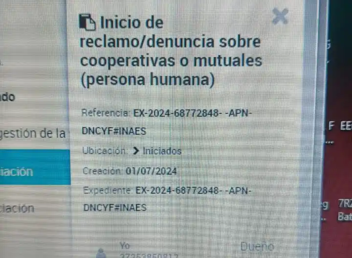 Con fecha 1° de Julio ingresó la denunica radicada por Marcela Izaguirre ante el INAES y ahora se suma un nuevo reclamo.