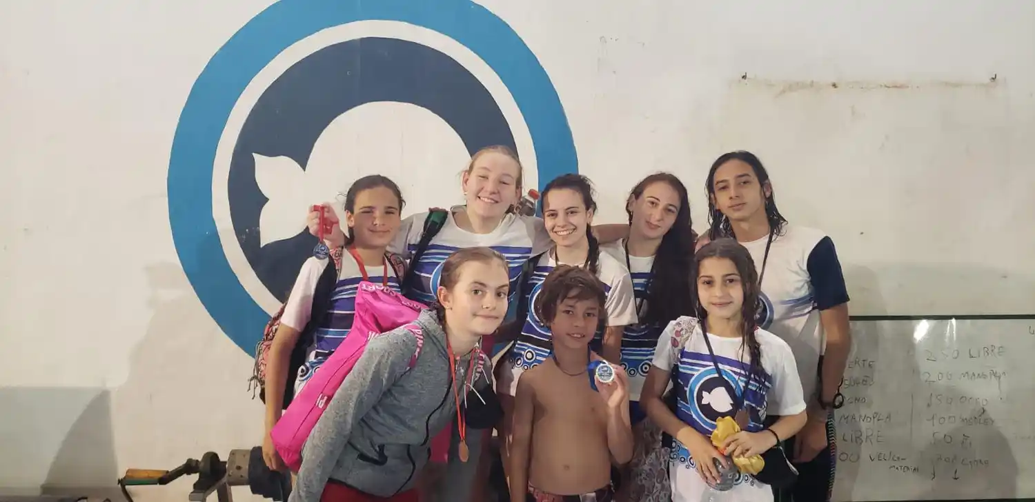 Algunos de los chicos que compitieron en la Liga Regional.