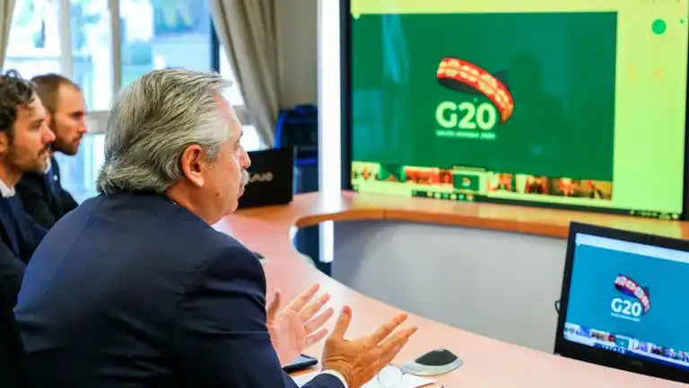 El Presidente participa de la Cumbre del G20 que se realiza en forma virtual