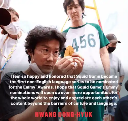 El actor de El Juego del calamar agradeció la nominación al Emmy. Foto Instagram