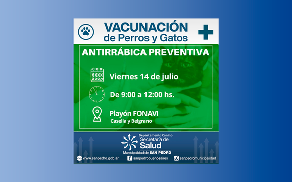 Campaña de Vacunación para caninos y felinos