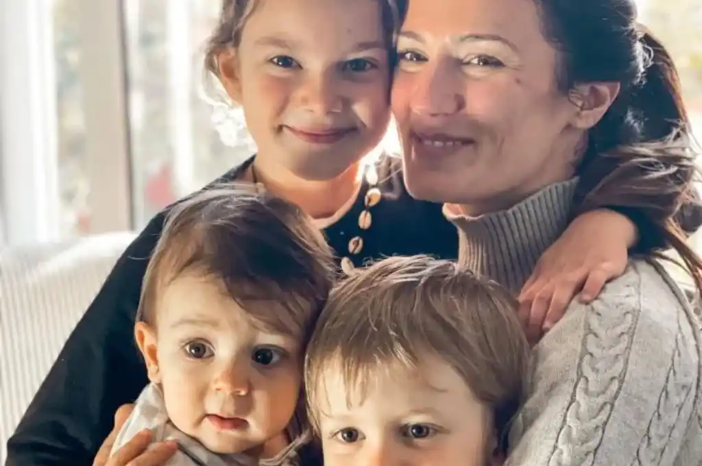 Paula Chaves y sus hijos