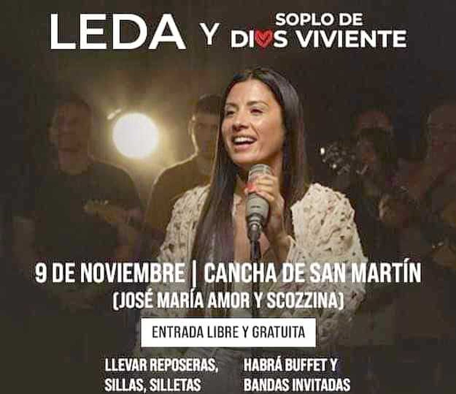 La sanadora Leda vuelve a Formosa con 
un show gratuito en el club San Martín