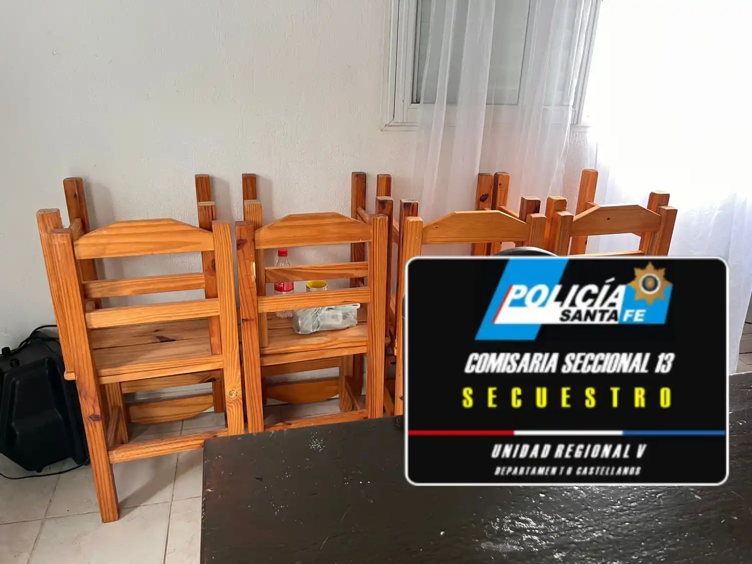 Tras tareas investigativas, recuperaron ocho sillas robadas e identificaron a un hombre