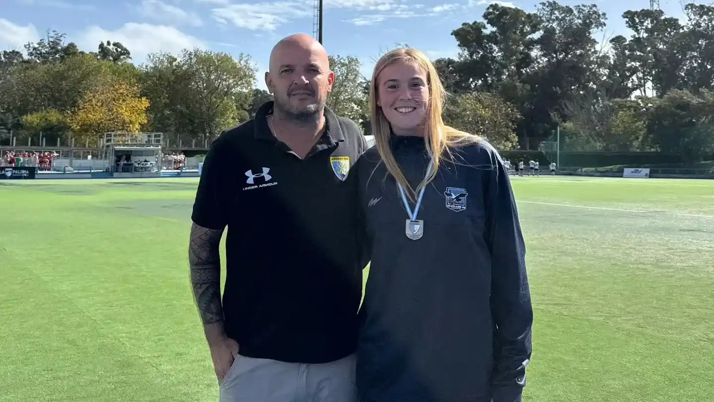 Lasarte, junto con Jorge Del Bueno, director del torneo.