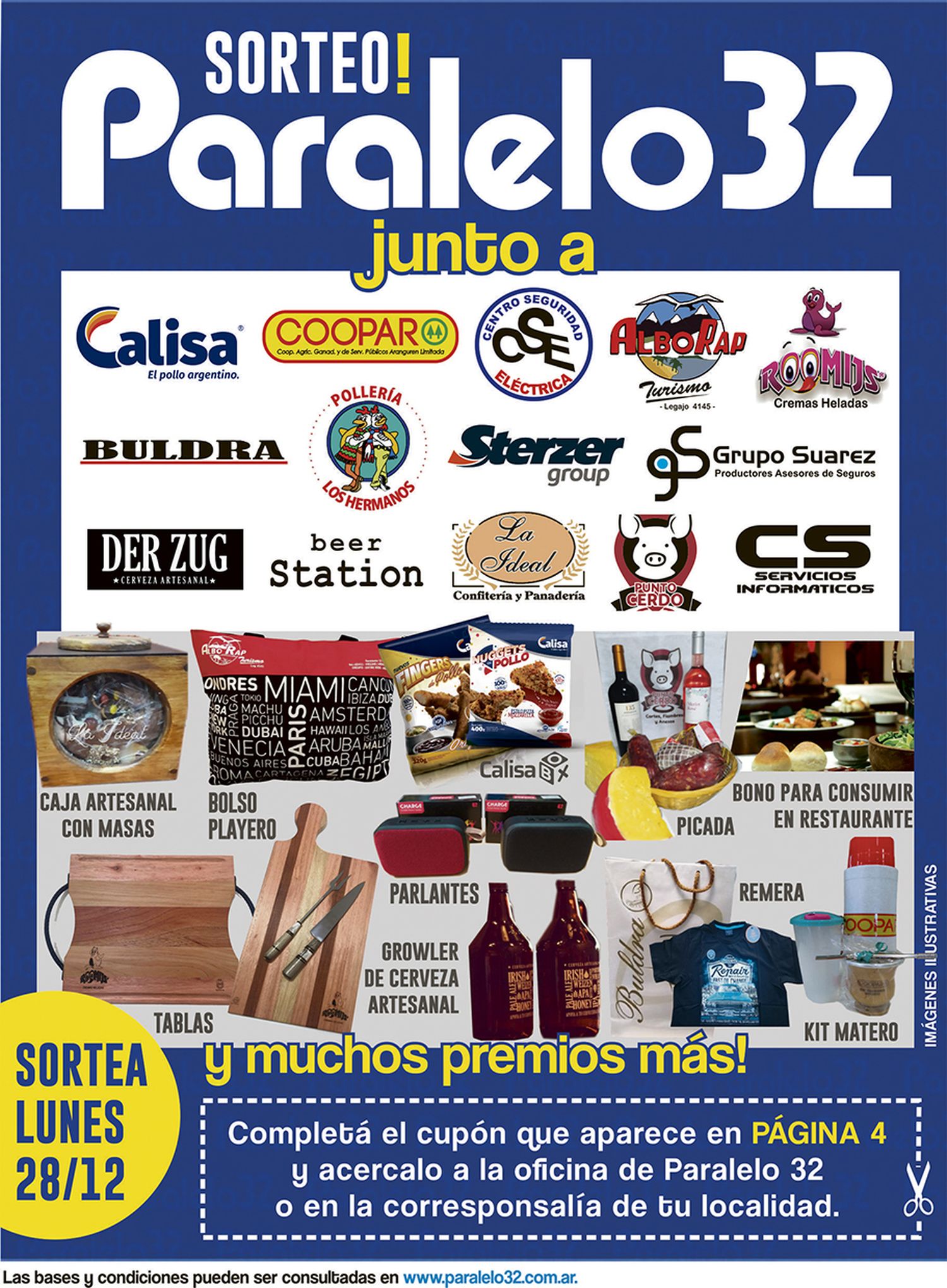 Recortá el cupón que viene con Paralelo 32 y participá del sorteo