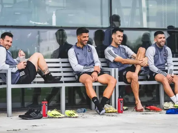 Messi, Suárez, Busquets y Jordi Alba