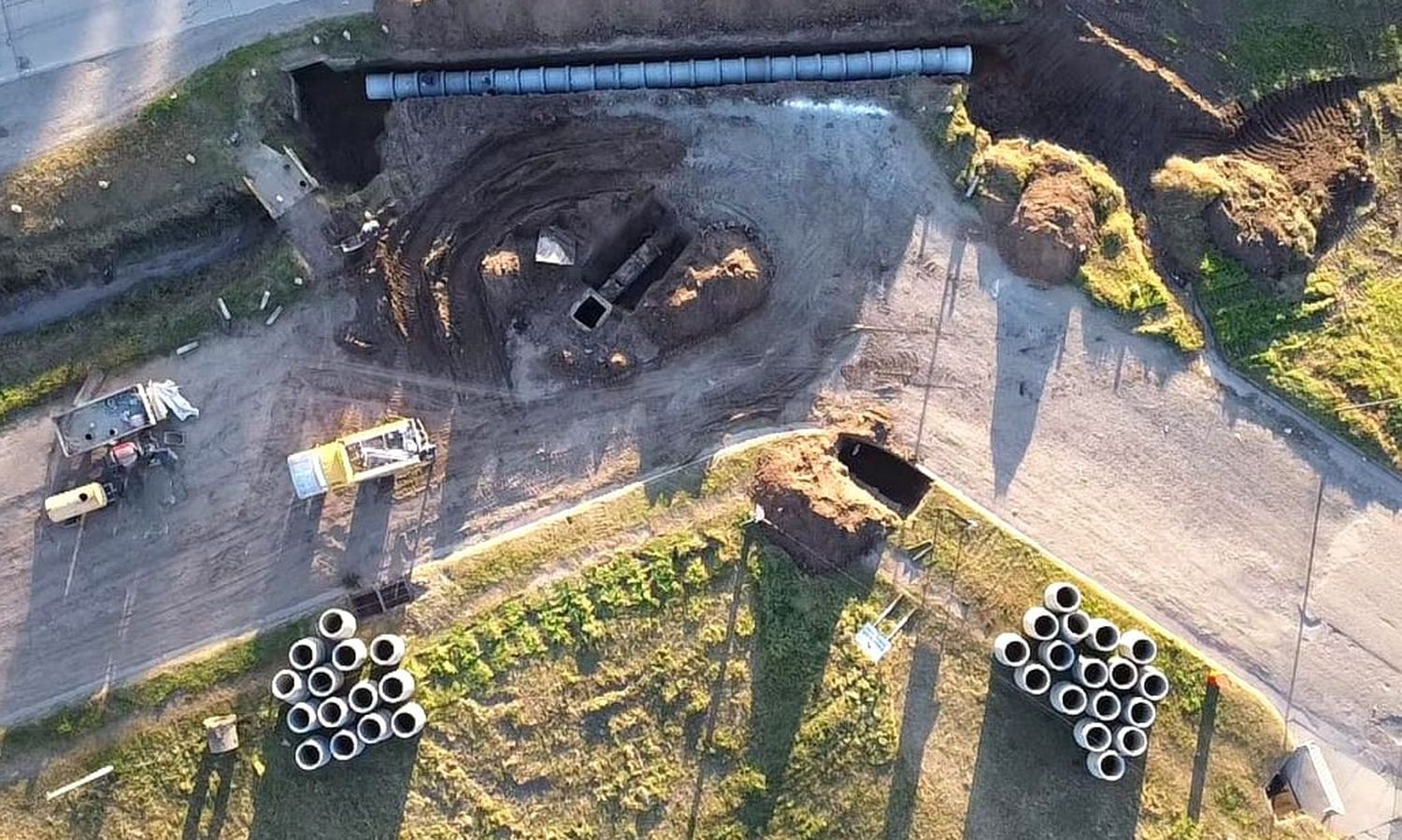 Captura aérea que muestra la magnitud de la obra.