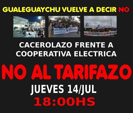 Tarifazo: Convocan a una manifestación frente a la cooperativa  