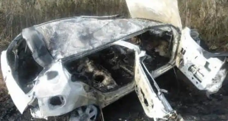 Accidente  y extraño incendio