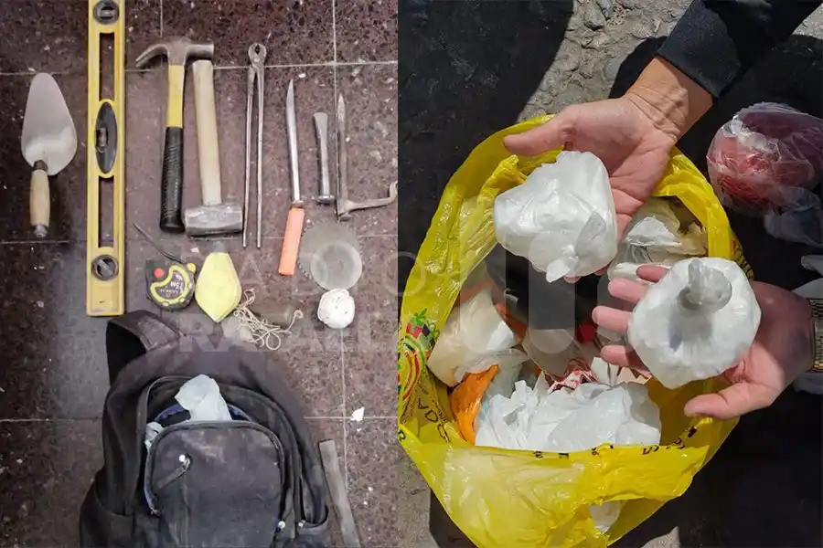 Falso albañil: le secuestraron medio kilo de cocaína y 4 kilos de marihuana en un control en la calle