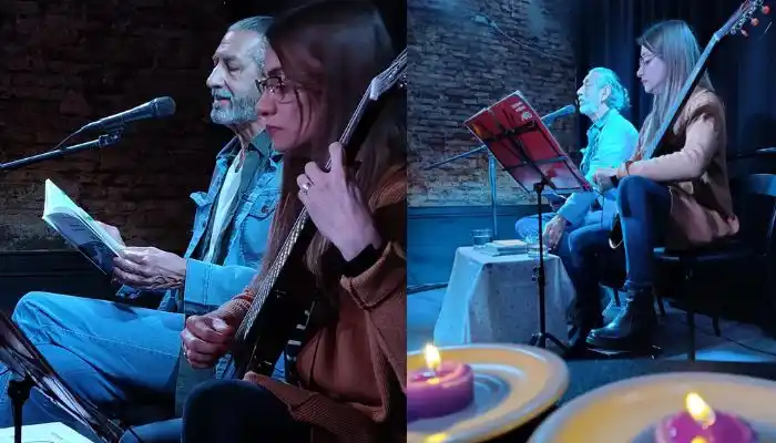 El domingo hubo música y poesía en el Teatro Café Wojtyla