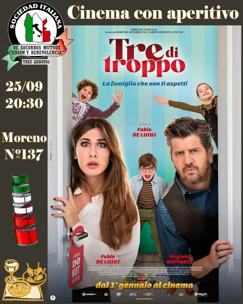 Cinema con aperitivo en La Sociedad Italiana
