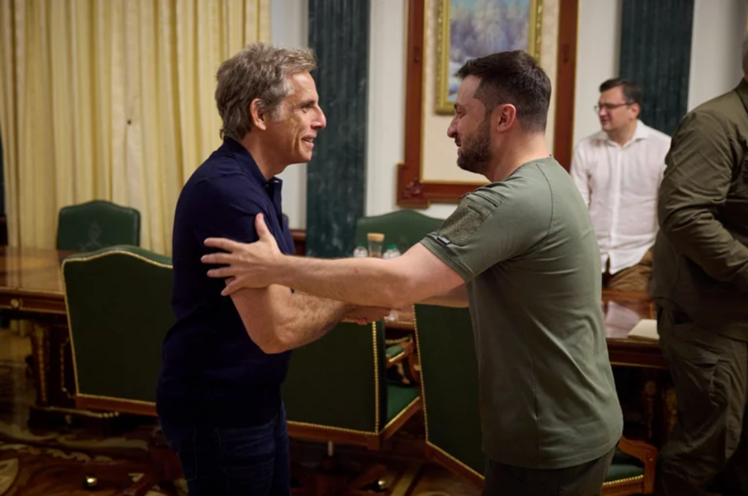 El actor Ben Stiller se reunió con Volodomir Zelensky en Kiev