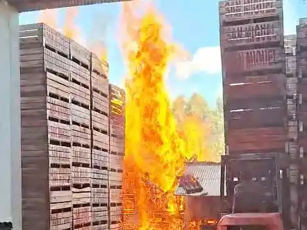 Bomberos de Villa del Rosario controlaron un incendio en establecimiento citrícola