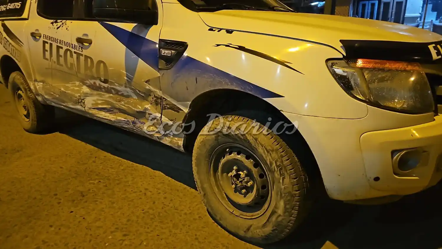 Camioneta Ranger chocada