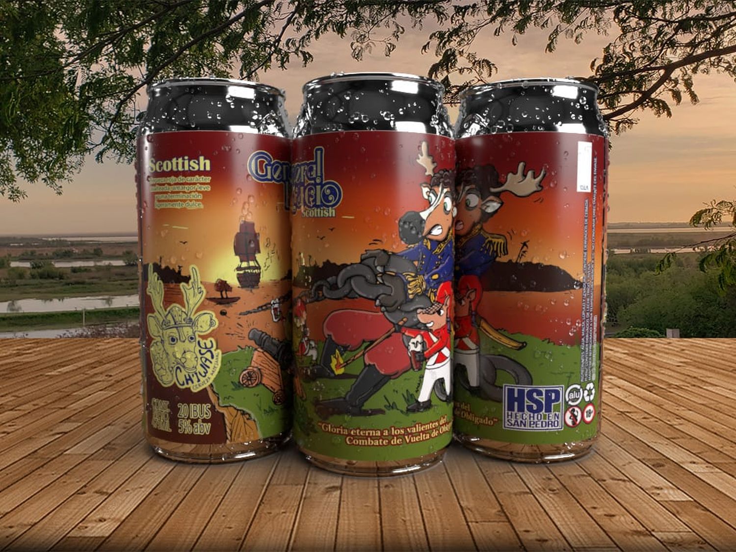 Las cervezas "General Lucio" que llegaron a La Guía Club con diseño soberano