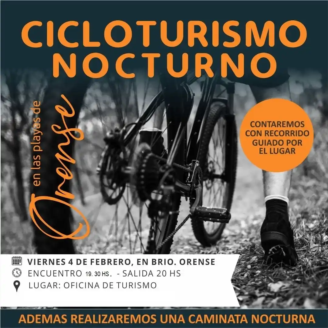 Cicloturismo nocturno en balneario Orense
