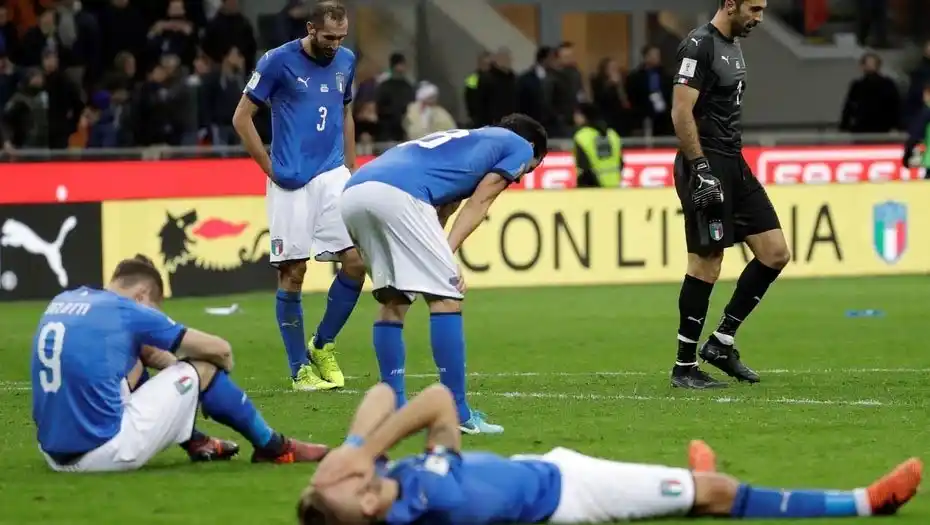 Italia afuera del Mundial por primera vez luego de 60 años