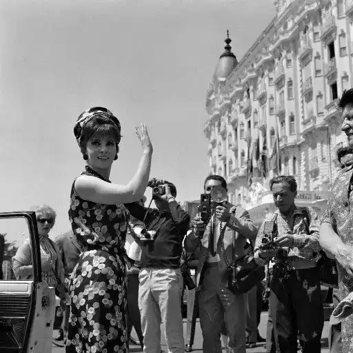 Gina Lollobrigida era visitante habitual del Festival de Cannes. Foto AFP