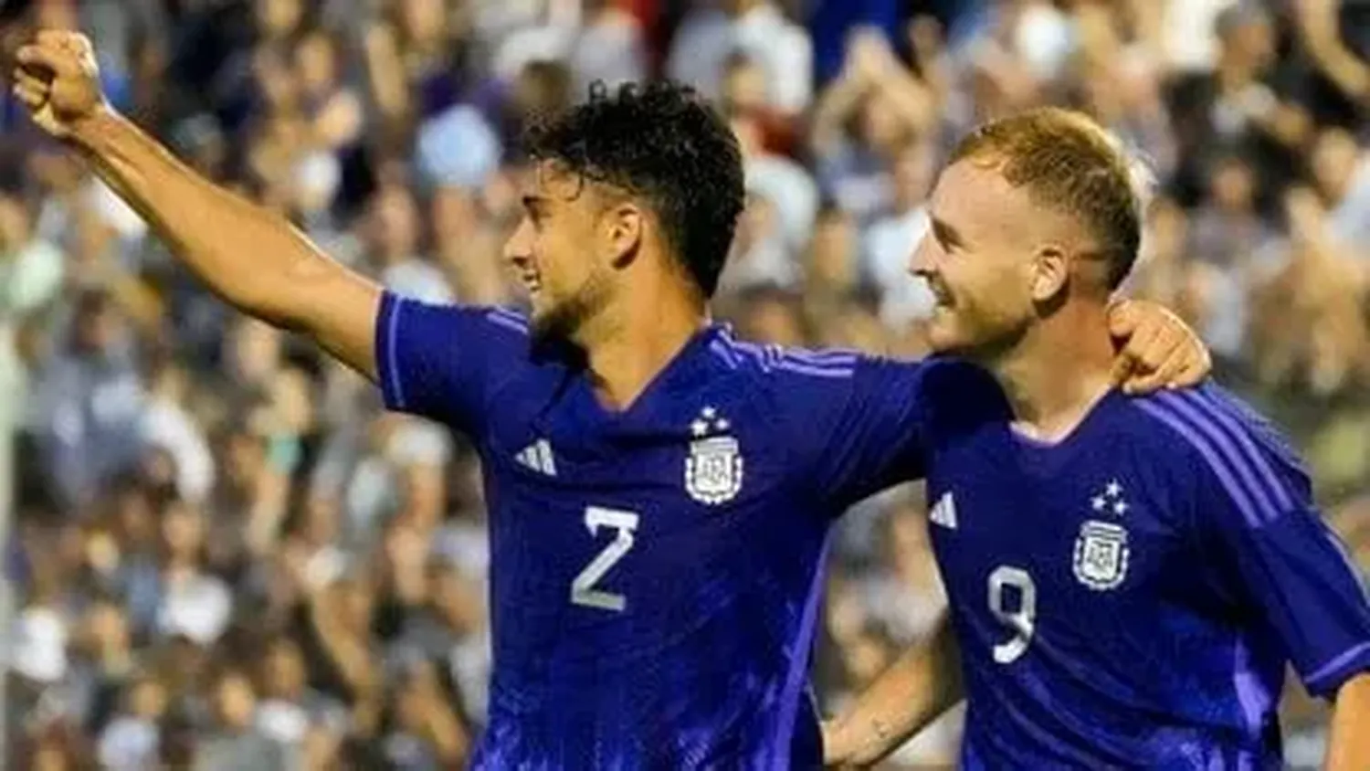 Grito de gol para el rufinense en la goleada ante Ecuador.