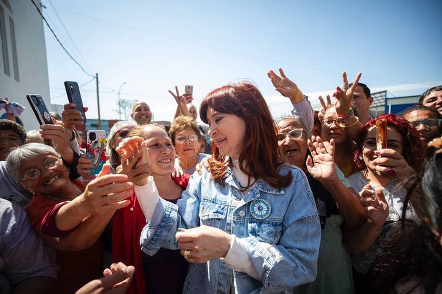 Cristina Fernández en su visita a La Matanza.