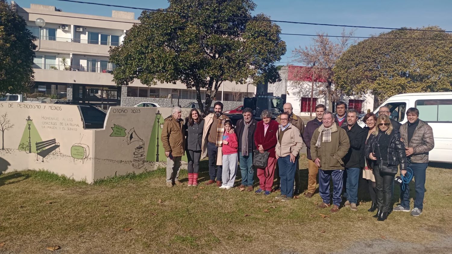 Inauguraron mural sobre trabajadores en periodismo y medios en Tandil