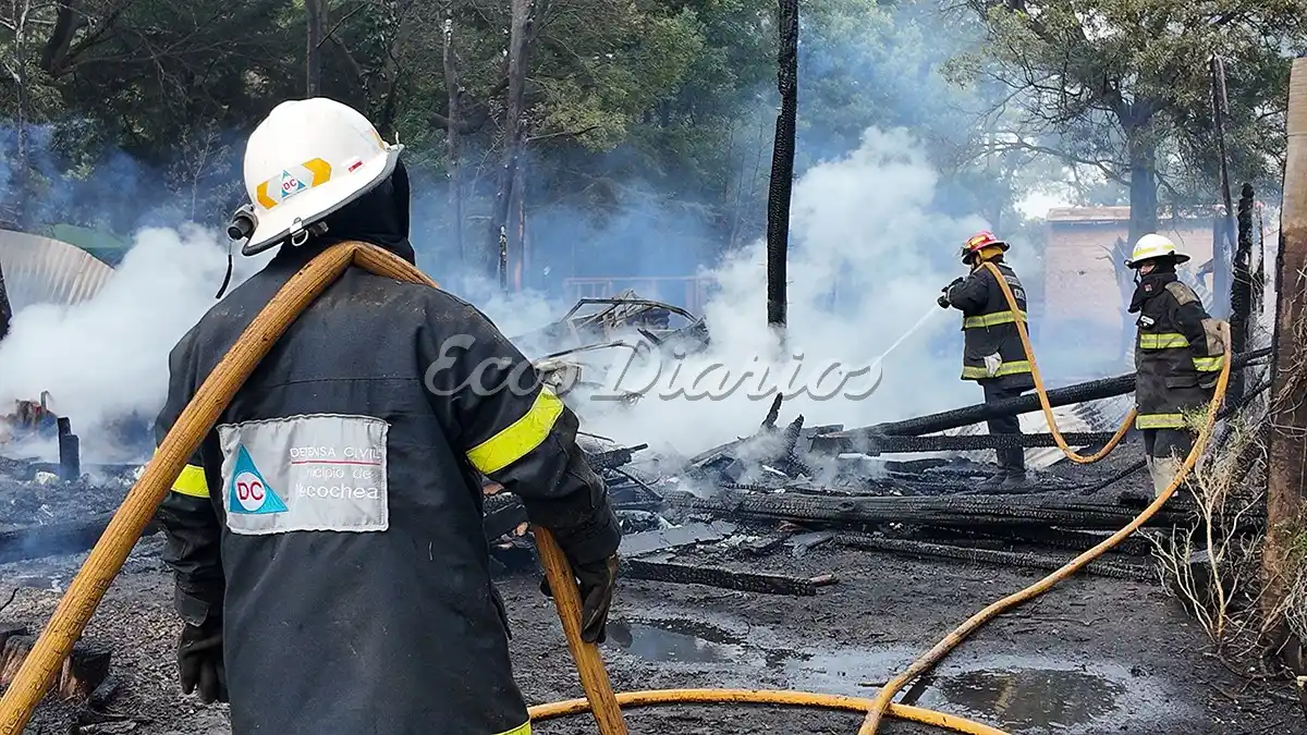 Destrucción. Total de las instalaciones produjo el incendio del 30 de julio