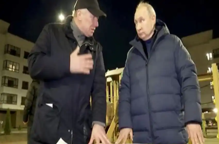 Por primera vez desde que comenzó la guerra, Putin visitó Ucrania: viajó a la devastada ciudad de Mariúpol