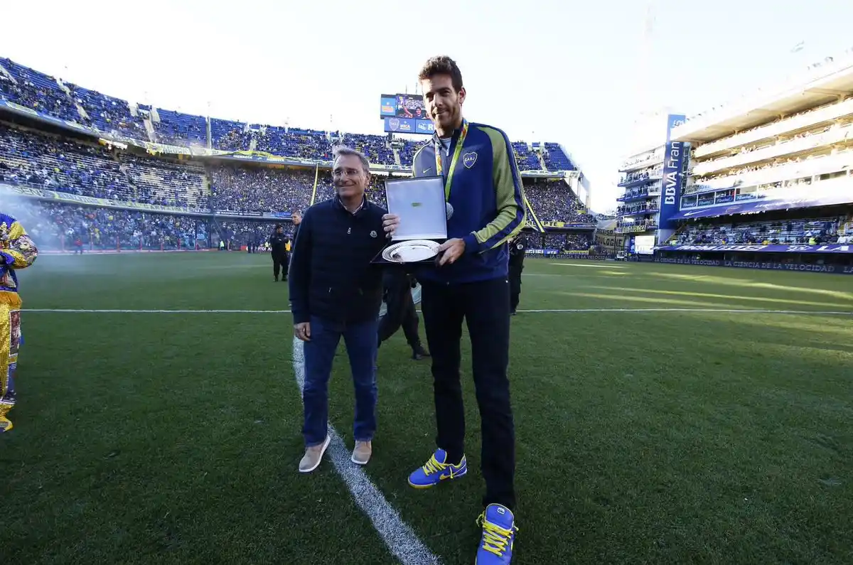 Del Potro fue homenajeado en la cancha de Boca 