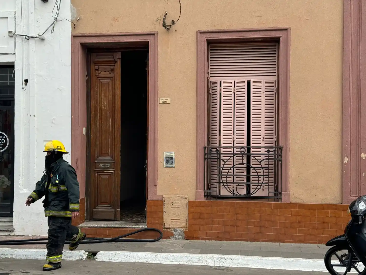 La vivienda donde se produjo el incendio.