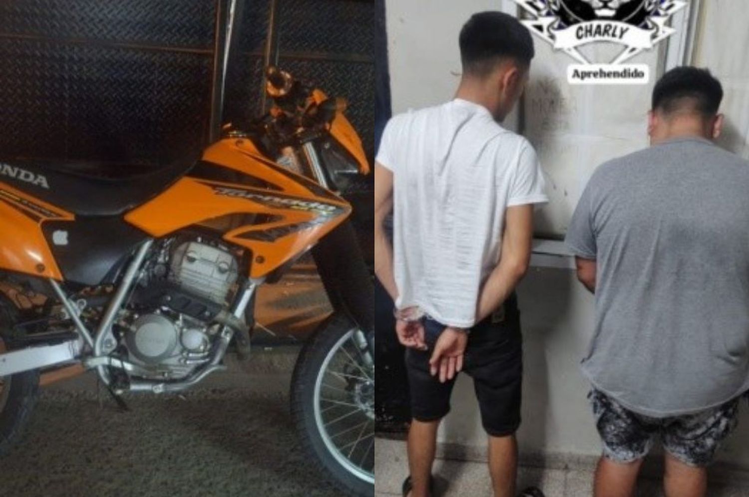 Persecución y detención: dos jóvenes robaron una moto y chocaron mientras huían