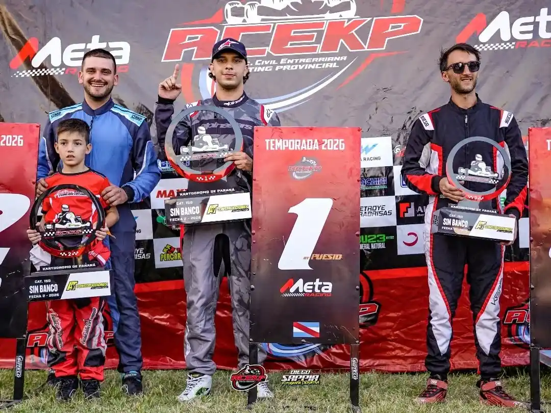 Franco Balbuena se destacó en Paraná en una jornada de alto nivel del karting entrerriano