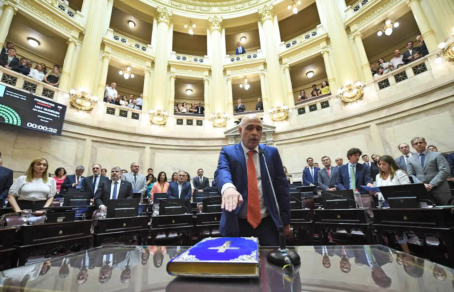 El libertario Bartolomé Abdala fue elegido como presidente provisional del Senado.