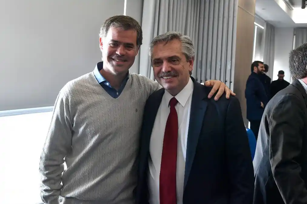 Respaldo. Piaggio almorzó junto a Alberto Fernández