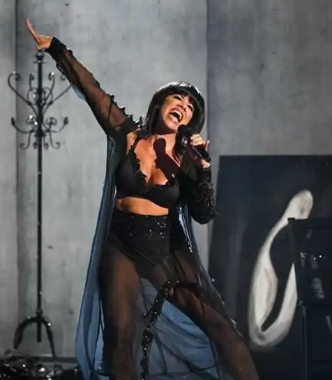 Melina León en su interpretación de Alejandra Guzmán. Foto: Instagram