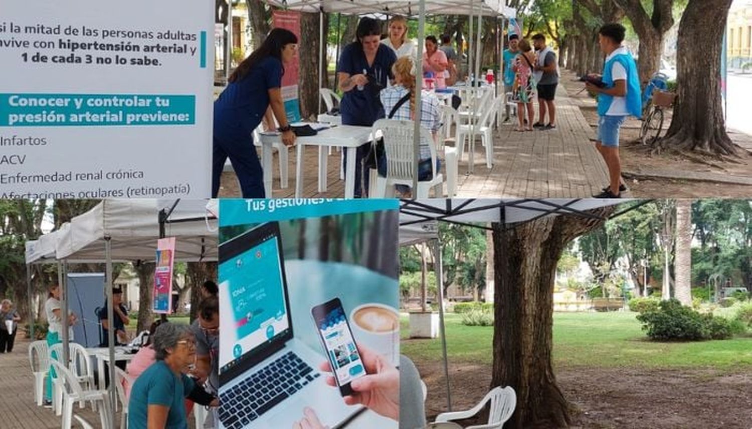 COVID: controles y vacunación en plaza Constitución