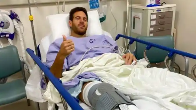 Juan Martín Del Potro fue operado nuevamente de su rodilla derecha