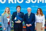 Milei junto al Presidente de Brasil en la Cumbre del G20 de 2024.