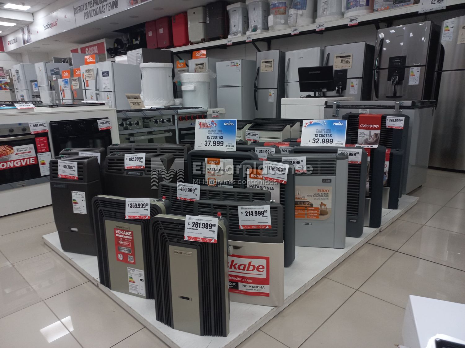 Comercios locales afirmaron un crecimiento en las ventas de artefactos para la calefacción.