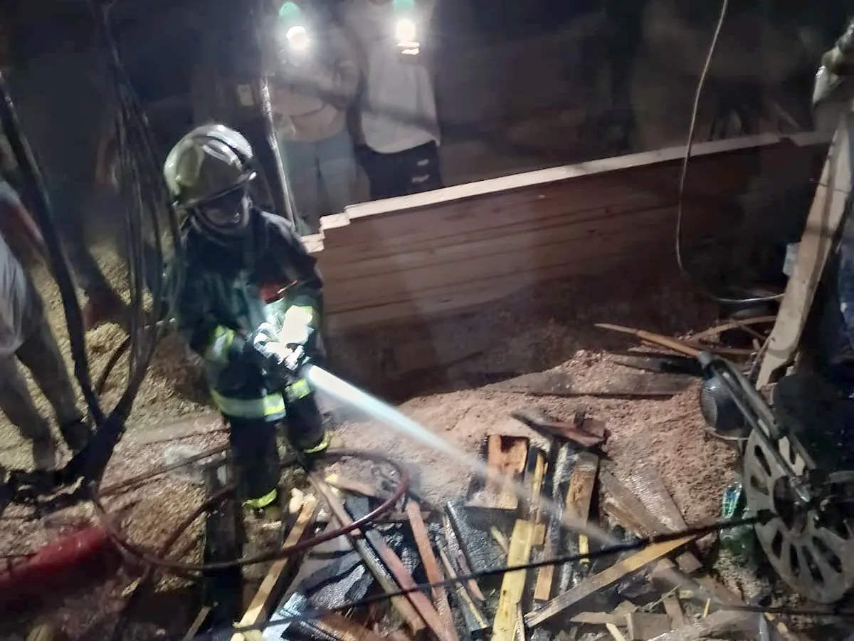 Susto en una maderera por un principio de incendio