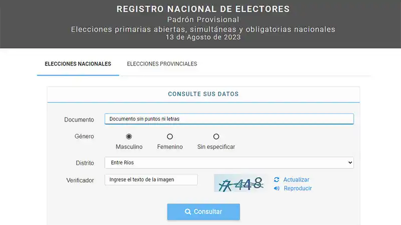 Publicaron el padrón para las elecciones 2023: cómo consultarlo