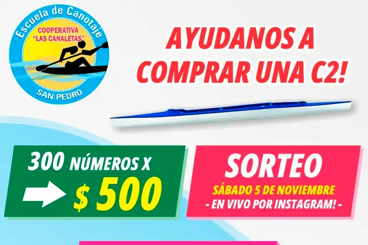 Canojate de Las Canaletas organiza una rifa